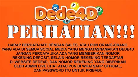 DEDE4D - terkini! khusus di lokasi dede4d hari ini rtp live slot terakurat petik