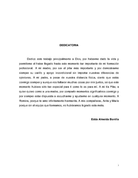 Dedicatorias De Tesis