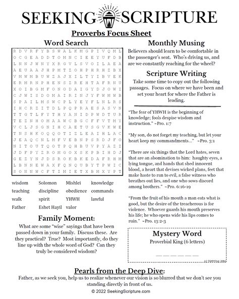 Deep Dive Seeking Scripture Proverbs 24 26