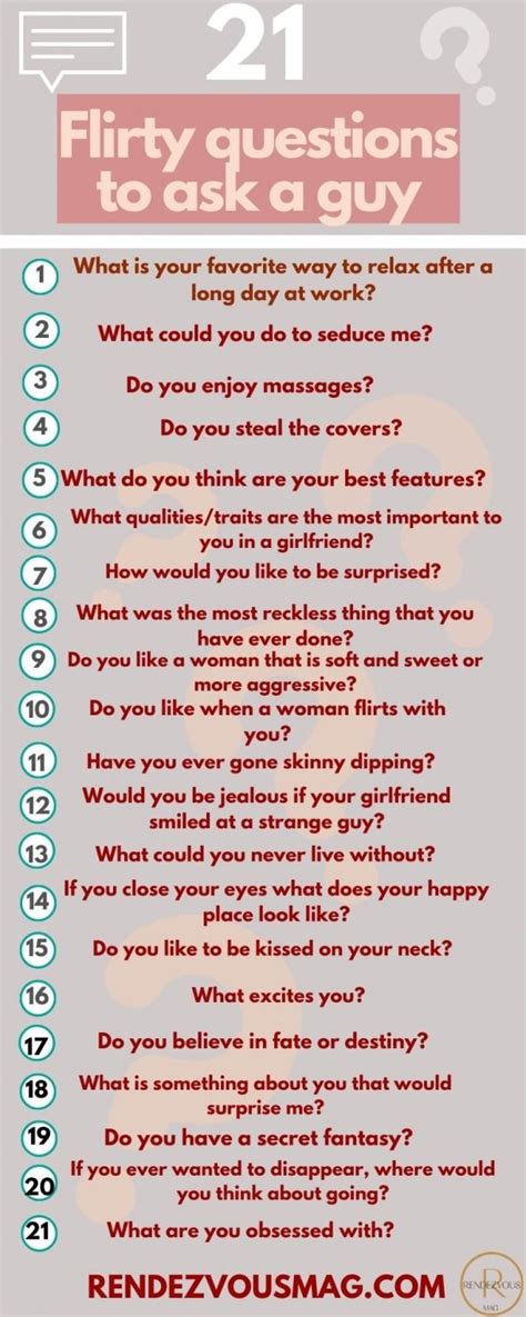 deep flirty questions to ask a guy