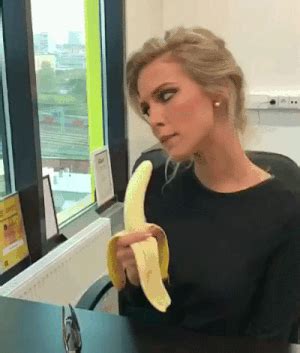 Deep throat banana gif