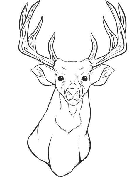 Deer With Antlers Coloring Page Free Printable Coloring Deer Antlers Coloring Page - Deer Antlers Coloring Page