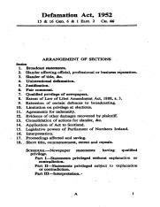 Defamation Act 1952 Chapter 66