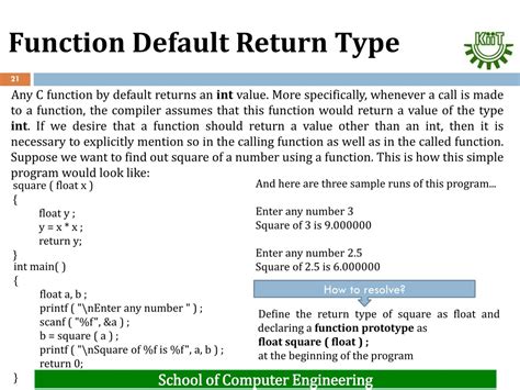 Default Return Type Of Function Definition Is