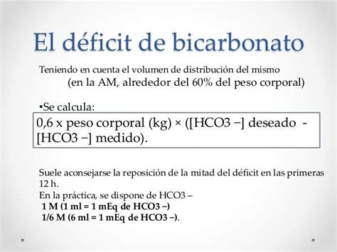 Deficit De Bicarbonato