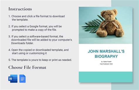 define biography example for kids