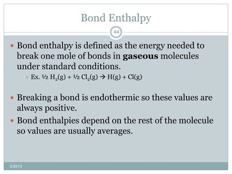 Define Bond Enthalpy