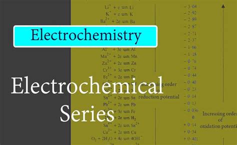 Define Electrochemical Series