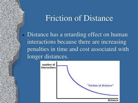 define friction of distance