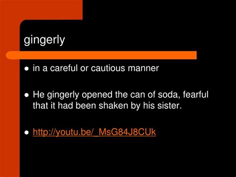 Define Gingerly