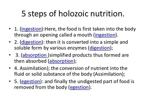 Define Holozoic Nutrition
