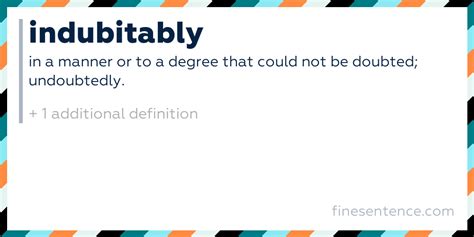 Define Indubitably