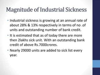 Define Industrial Sickness