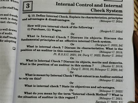 Define Internal Check