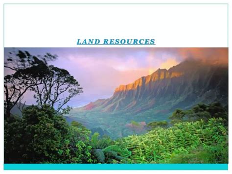 Define Land Resources