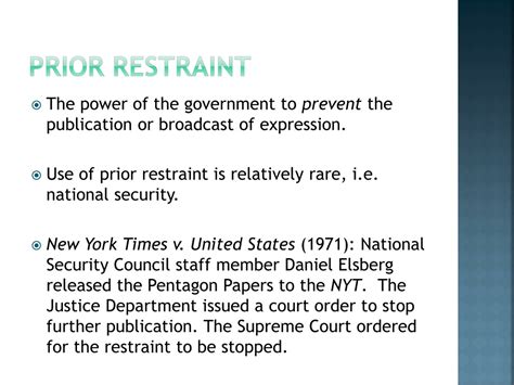 Define Prior Restraint