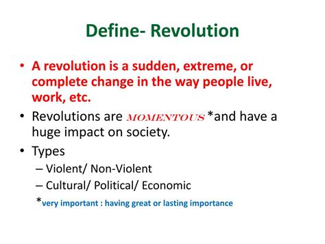 Define The Revolution