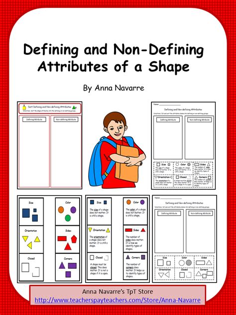 Defining And Non Defining Attributes Of Shapes 1st Shape Attributes Worksheet - Shape Attributes Worksheet
