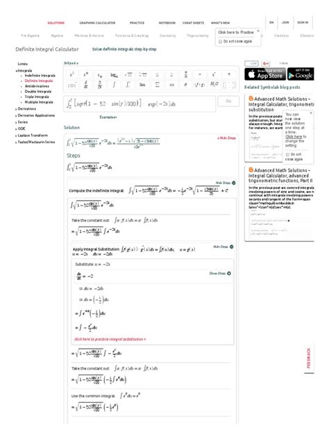 Definite Integral Symbolab