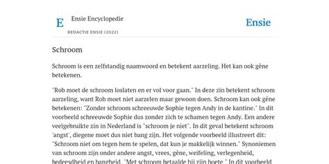 definitie schroom