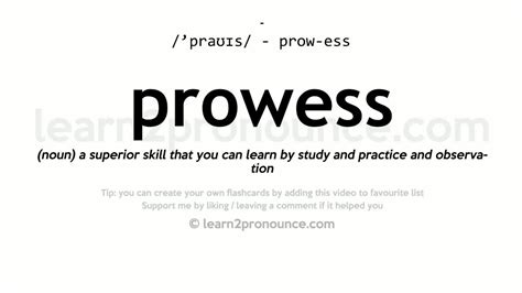 Definition For Prowess