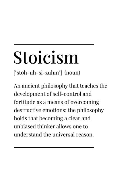 Definition For Stoicism