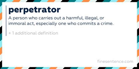 Definition Of A Perpetrator