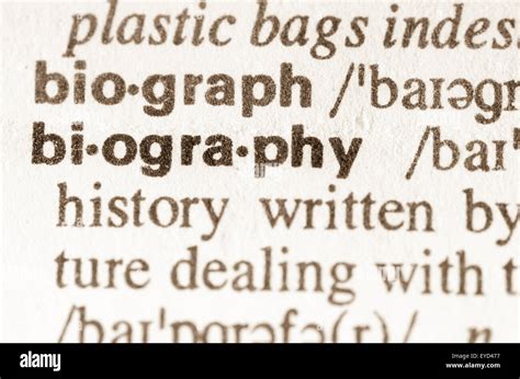 definition of biography dictionary volume