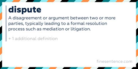 Definition Of Dispute