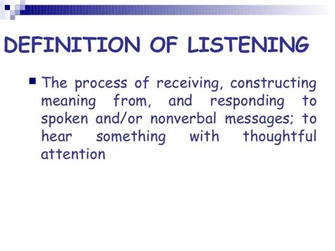 definition of listening