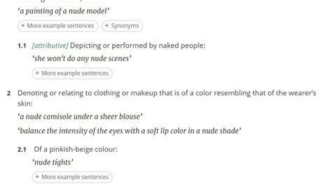definition of nude
