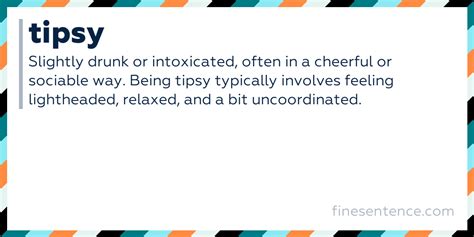 Definition Of Tipsy