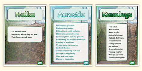 deforestation acrostic poem