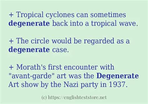 degenerate in english