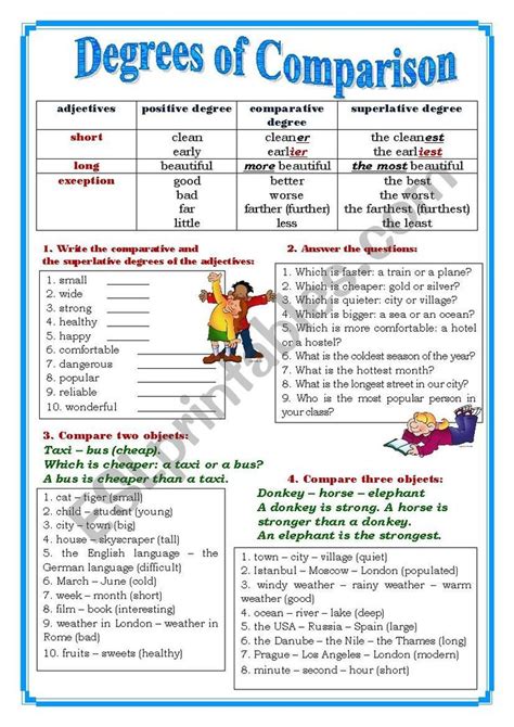 Degrees Of Comparison Exercises