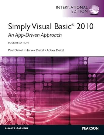 Deitel Simply Visual Basic 2010 Exercises Answers