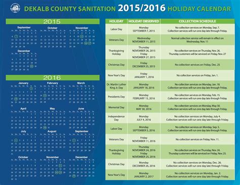 dekalb county trash schedule 2014