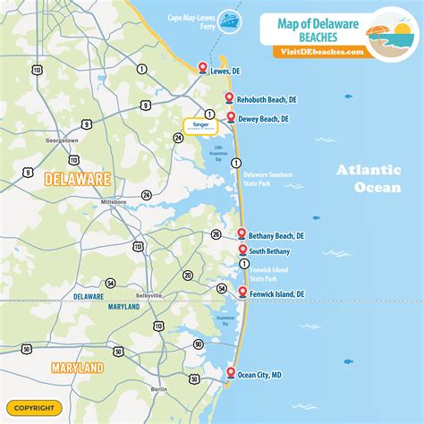 delaware beaches map