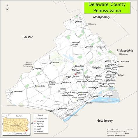 delaware county pa map