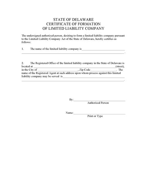 delaware llc formation