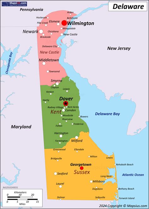 delaware on a map