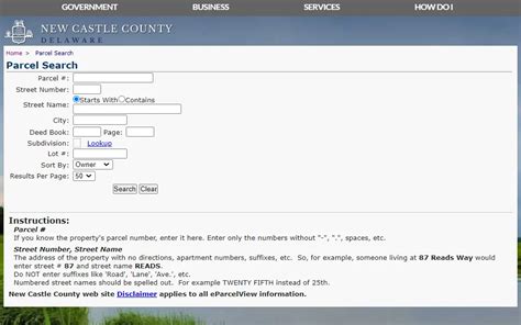 delaware parcel search