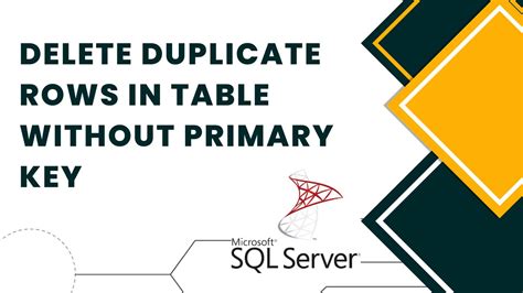 delete duplicate rows in sql using rowid