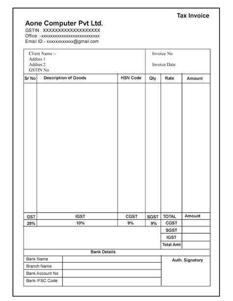 delhi bill format doc for goods