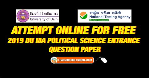 Read Delhi University Poltical Science Questions Paper 
