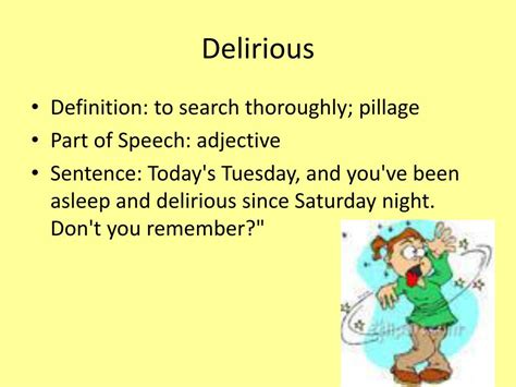 delirious meaning
