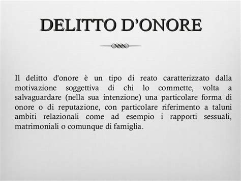 Delitto D Onore