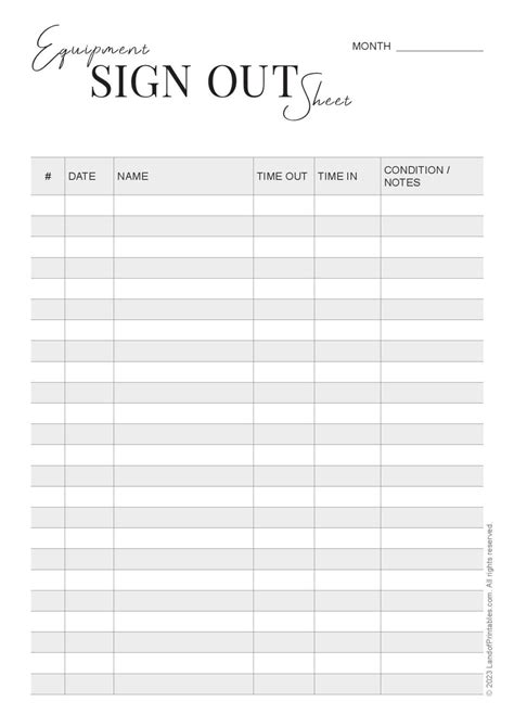 delivery sign off sheet template