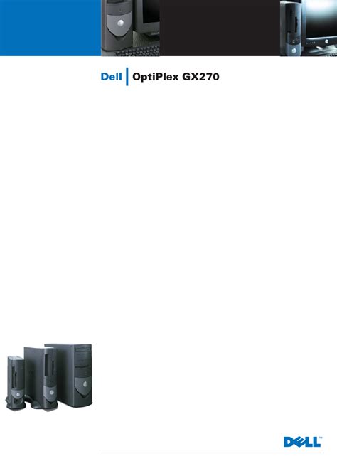 Download Dell Optiplex Gx270 Systems User Guide 