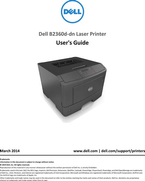 Download Dell Printer Users Guide 